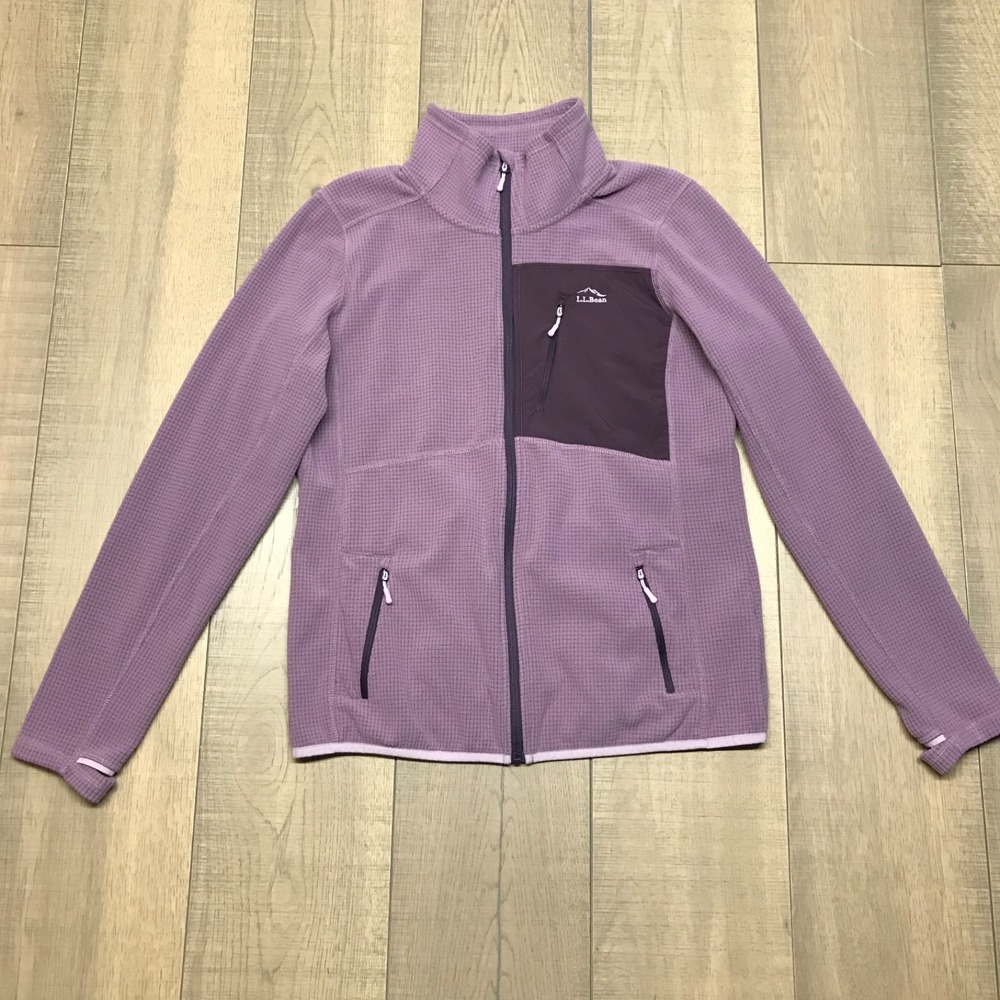 L.L. Bean Fleece Jacket Womens M Purple Performance‎ Pathfinder Hike Lightweight